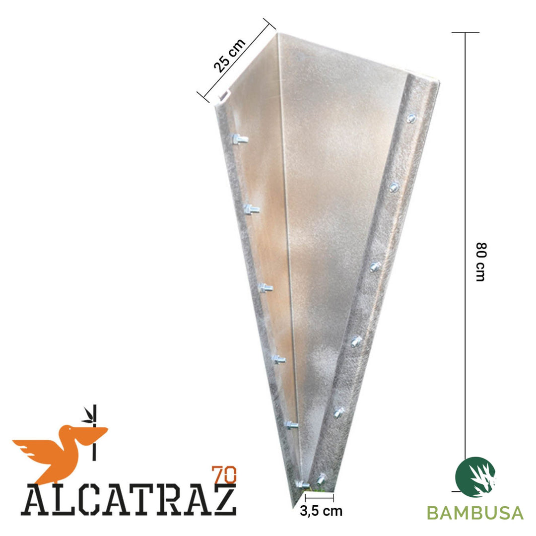 Angle en aluminium 70 cm — pour barrière anti-rhizome BAR70