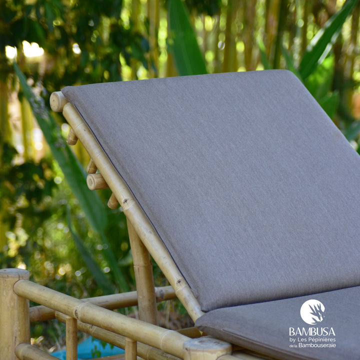 Bain de soleil Thamno — transat inclinable de jardin en bambou naturel