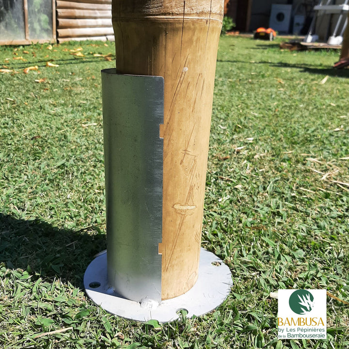 Bamboufix® à visser — Pied de fixation bambou sur surface dure