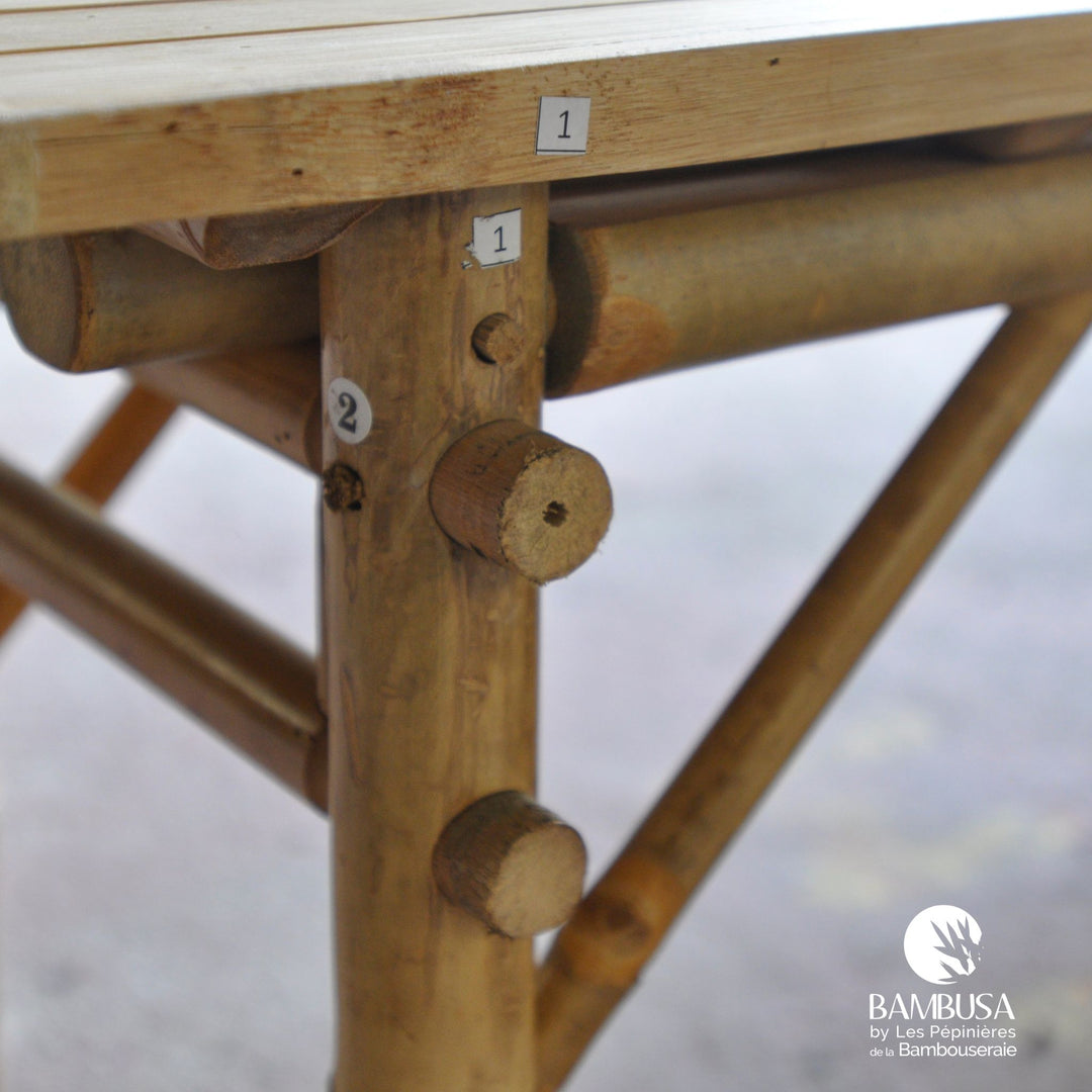 Banc Shiba — banc de jardin en bambou naturel brut — Bambusa, spécialiste du bambou — photo 10