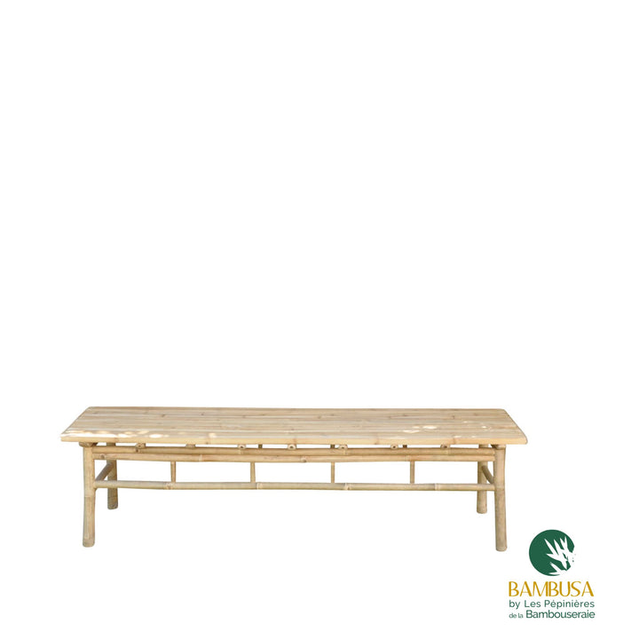 Banc Shiba — banc de jardin en bambou naturel brut — décoration de jardin — photo 8