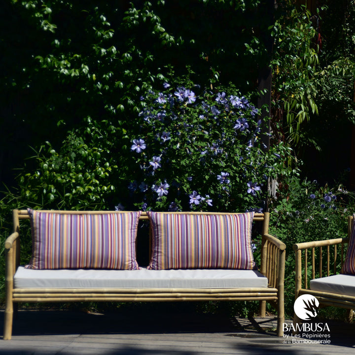 Canapé Tirso — canapé de jardin en bambou naturel brut — salon de jardin — photo 12
