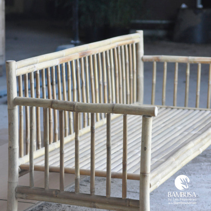 Canapé Tirso — canapé de jardin en bambou naturel brut — décoration de jardin — photo 18
