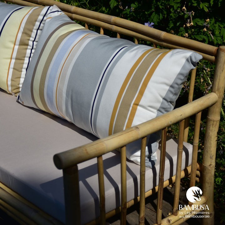 Canapé Tirso — canapé de jardin en bambou naturel brut — décoration de jardin — photo 8