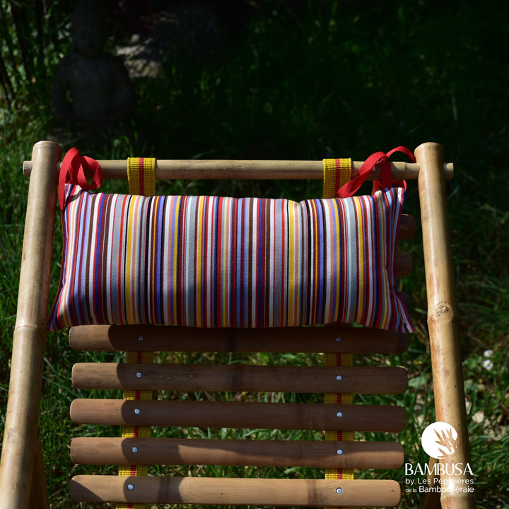 Chaise longue Yusha — chaise longue de jardin en bambou naturel pliante — mobilier de jardin