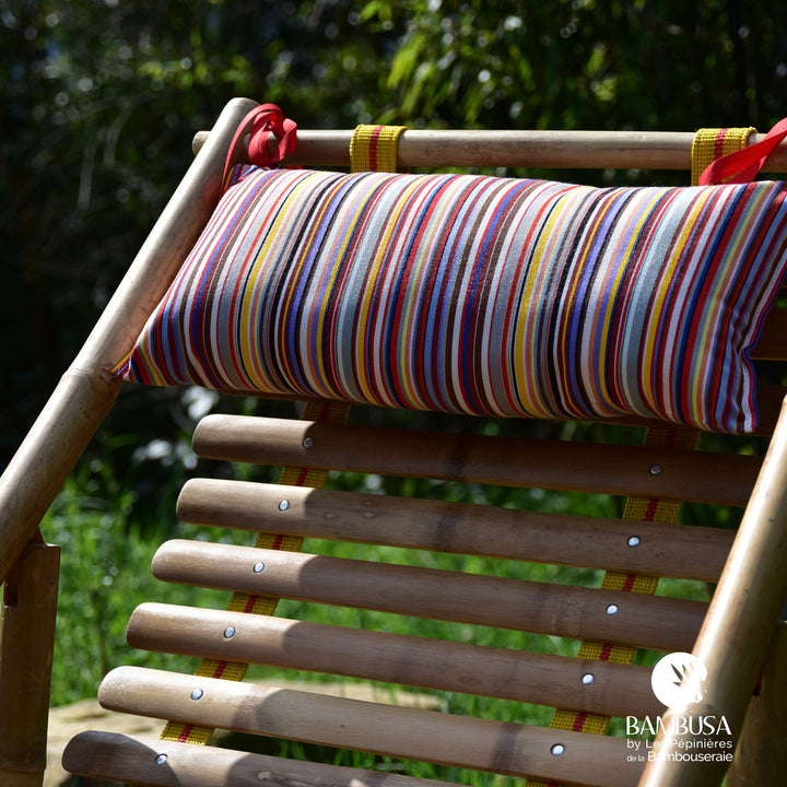 Chaise longue Yusha — chaise longue de jardin en bambou naturel pliante — photo 6