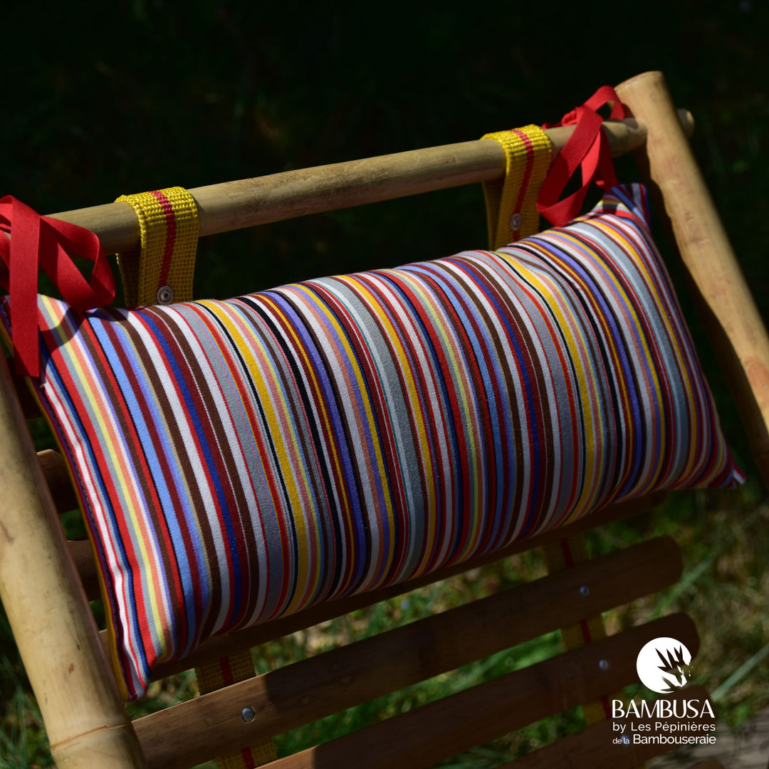 Chaise longue Yusha — chaise longue de jardin en bambou naturel pliante — salon de jardin — photo 7