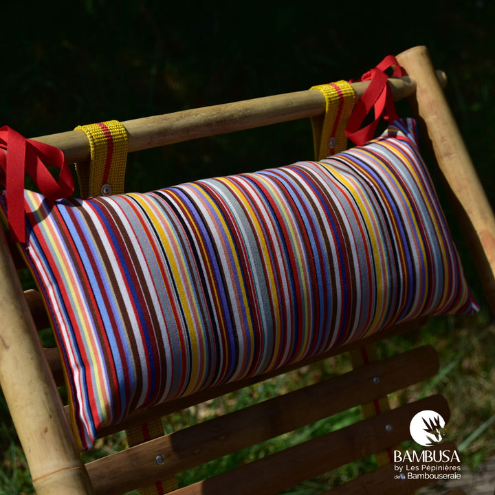 Chaise longue Yusha — chaise longue de jardin en bambou naturel pliante — salon de jardin — photo 7