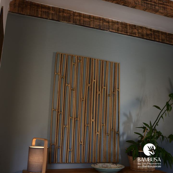 Cadre mural Hibano 120×80 cm — Décoration extérieure en chaumes de bambou — décoration de jardin — photo 18