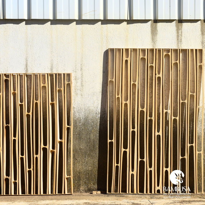 Cadre mural Hibano 120×80 cm — Décoration extérieure en chaumes de bambou — Bambusa, spécialiste du bambou