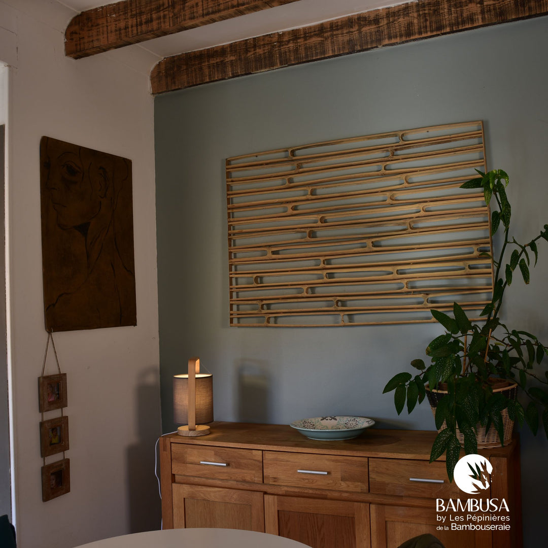 Cadre mural Hibano 120×80 cm — Décoration extérieure en chaumes de bambou — photo 6