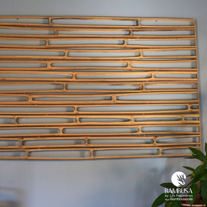Cadre mural Hibano 120×80 cm — Décoration extérieure en chaumes de bambou — cadre mural en bambou — photo 12