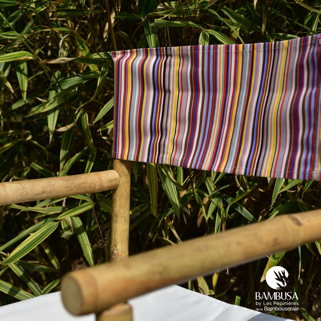 Chaise metteur en scène Stachys — bambou et coton pour jardin et terrasse — salon de jardin — photo 17