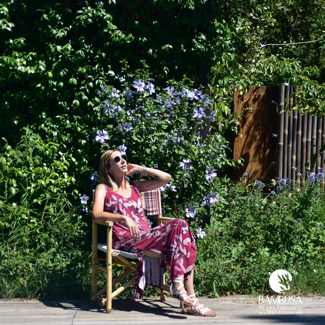 Chaise metteur en scène Stachys — bambou et coton pour jardin et terrasse — salon de jardin — photo 22