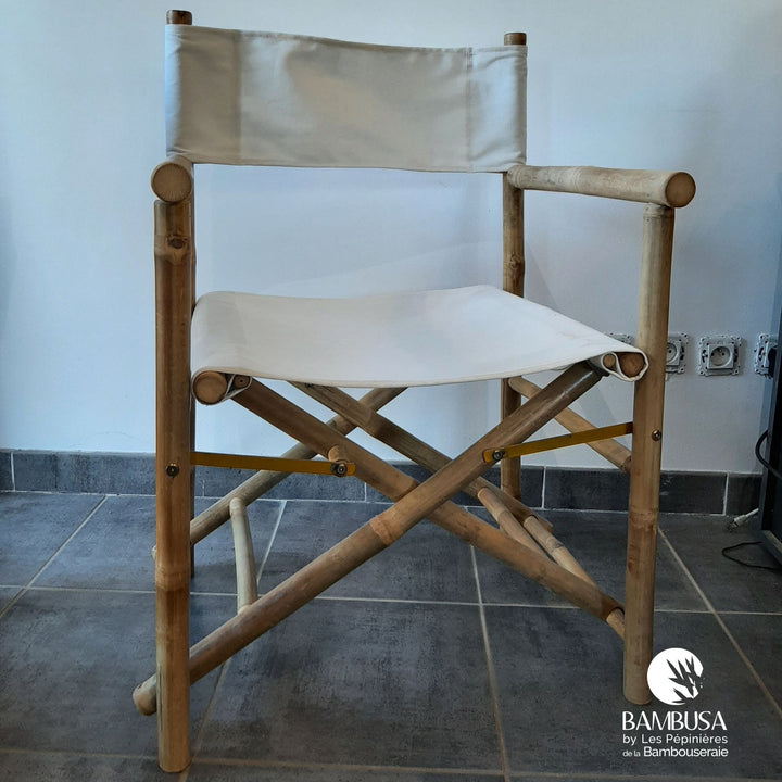 Chaise metteur en scène Stachys — bambou et coton pour jardin et terrasse — salon de jardin — photo 7