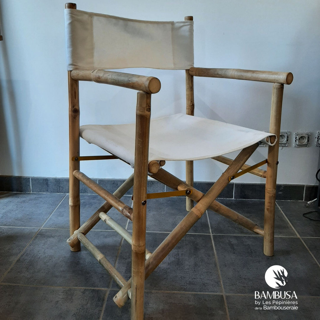Chaise metteur en scène Stachys — bambou et coton pour jardin et terrasse — décoration de jardin — photo 8