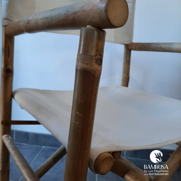 Chaise metteur en scène Stachys — bambou et coton pour jardin et terrasse — photo 11