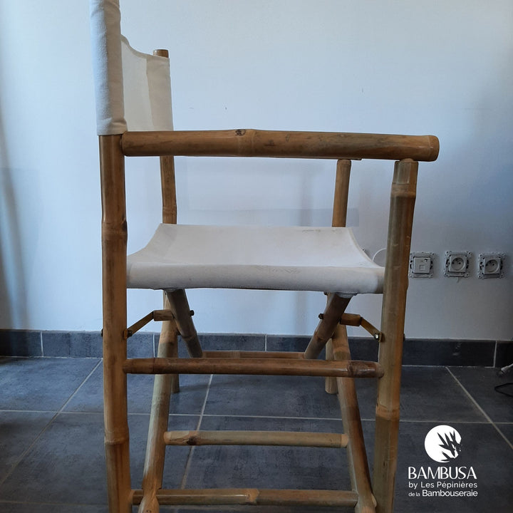 Chaise metteur en scène Stachys — bambou et coton pour jardin et terrasse — salon de jardin — photo 12