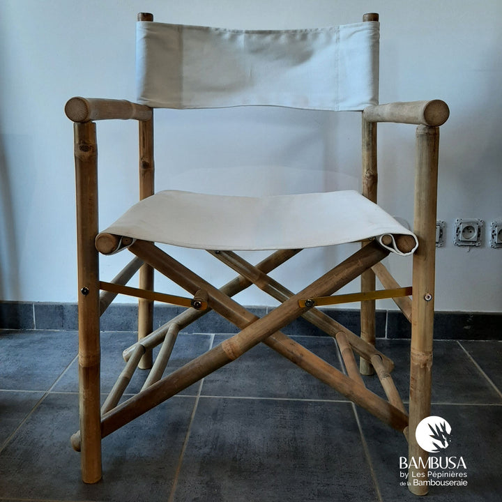 Chaise metteur en scène Stachys — bambou et coton pour jardin et terrasse — décoration de jardin — photo 13
