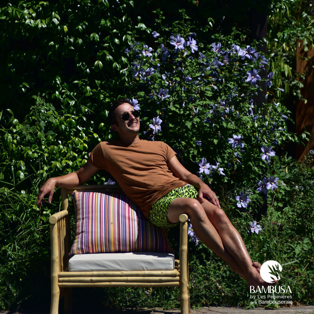 Fauteuil Siamen — fauteuil de jardin en bambou naturel brut — décoration de jardin — photo 8