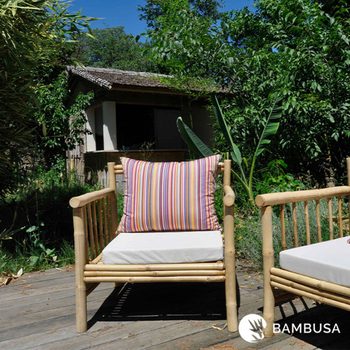 Fauteuil Siamen — fauteuil de jardin en bambou naturel brut — mobilier de jardin — photo 14