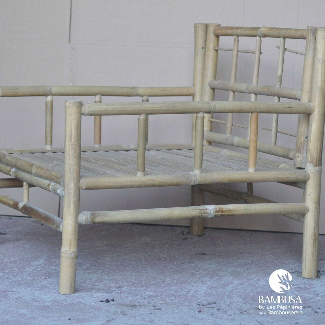 Fauteuil Siamen — fauteuil de jardin en bambou naturel brut — décoration de jardin — photo 18