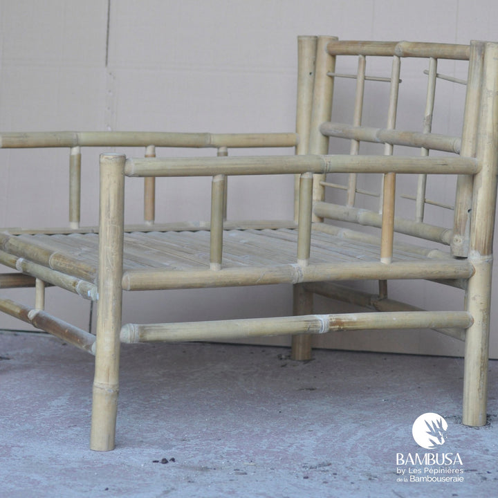 Fauteuil Siamen — fauteuil de jardin en bambou naturel brut — décoration de jardin — photo 18