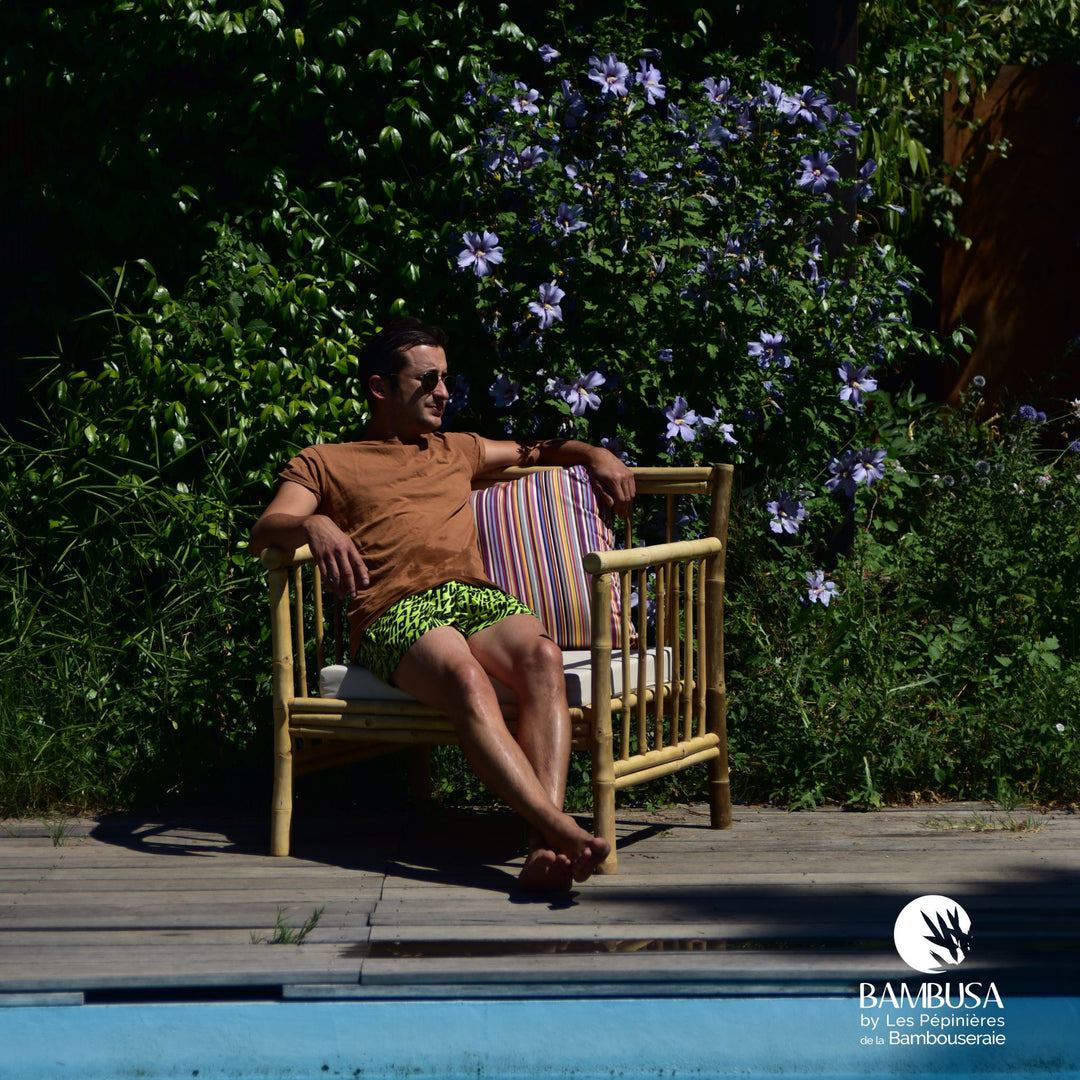 Fauteuil Siamen — fauteuil de jardin en bambou naturel brut — photo 6