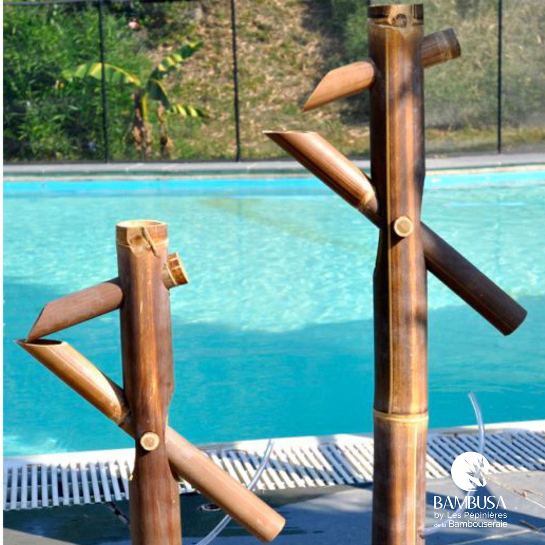 Fontaine Shishi Odoshi 75 cm – Bambou noir — fontaine de jardin