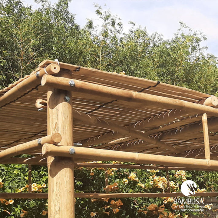 Pergola Barbi — pergola de jardin en bambou naturel à monter