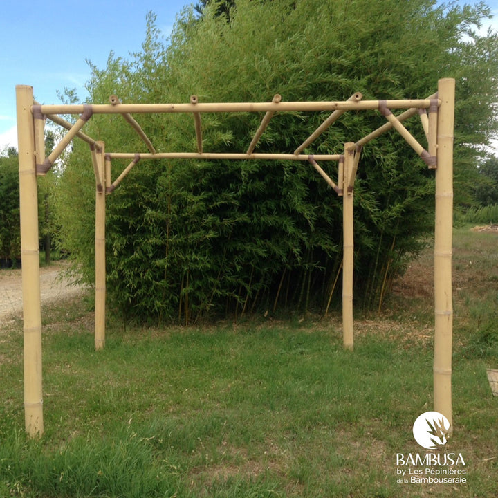 Pergola Barbi — pergola de jardin en bambou naturel à monter