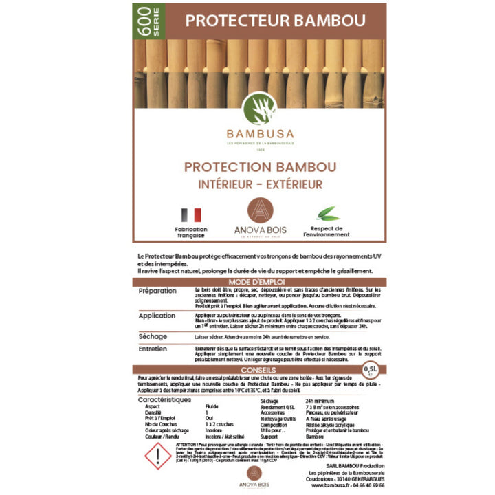 Protecteur bambou Bambusa — traitement UV et intempéries pour bambou extérieur — accessoire de jardin — photo 8