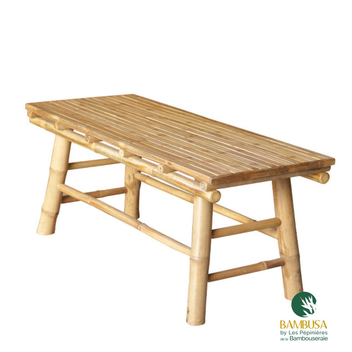 Table basse Iron Bamboo — table de salon de jardin en bambou naturel — Bambusa, spécialiste du bambou