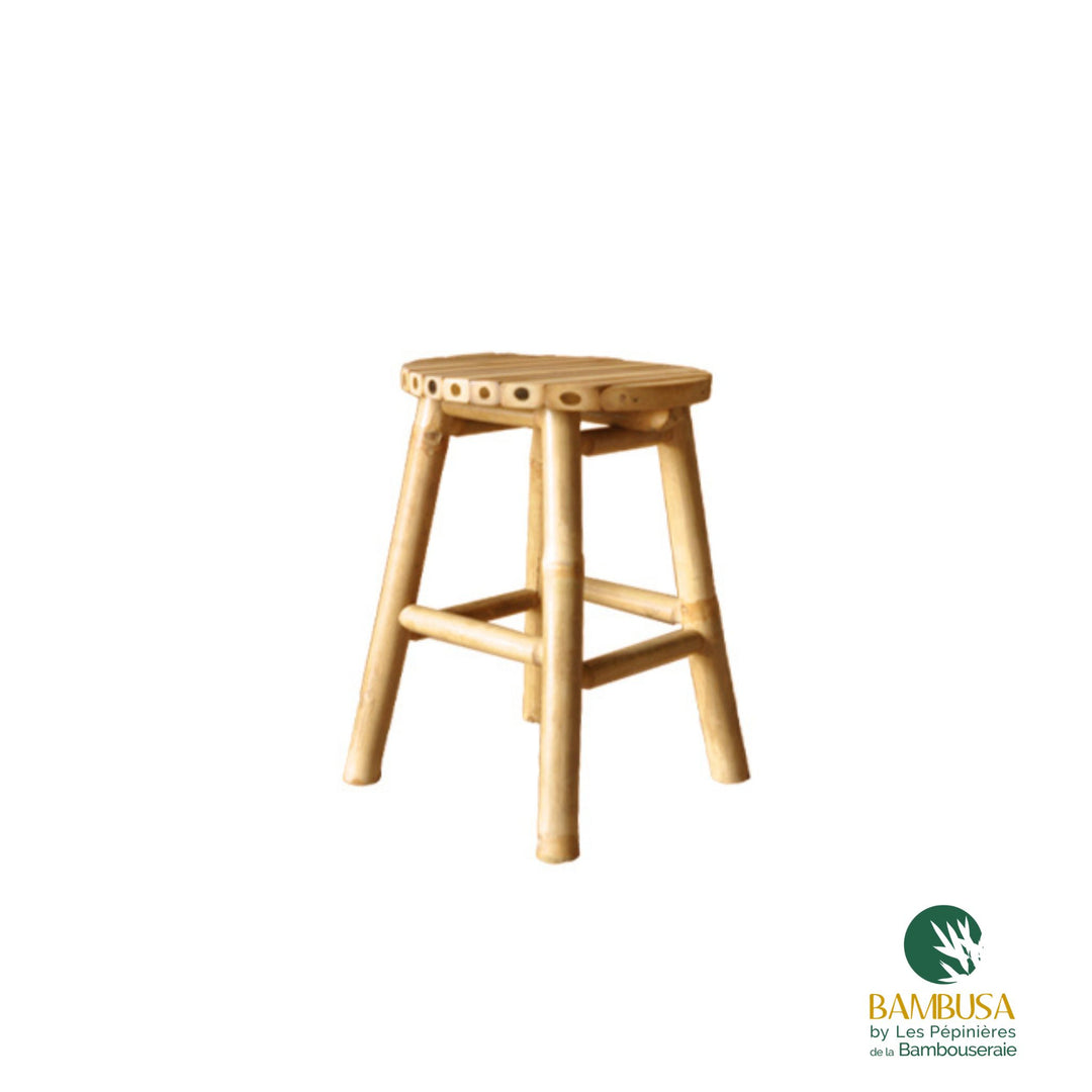 Tabouret Shibo — tabouret de jardin en bambou naturel — salon de jardin