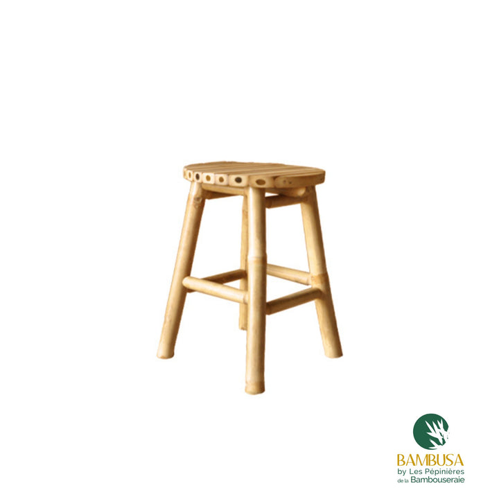 Tabouret Shibo — tabouret de jardin en bambou naturel — salon de jardin