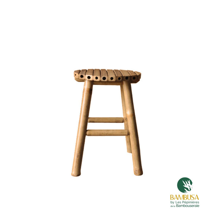 Tabouret Shibo — tabouret de jardin en bambou naturel — décoration de jardin