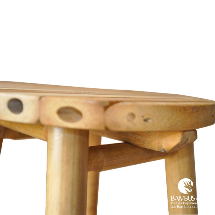 Tabouret Shibo — tabouret de jardin en bambou naturel — mobilier de jardin
