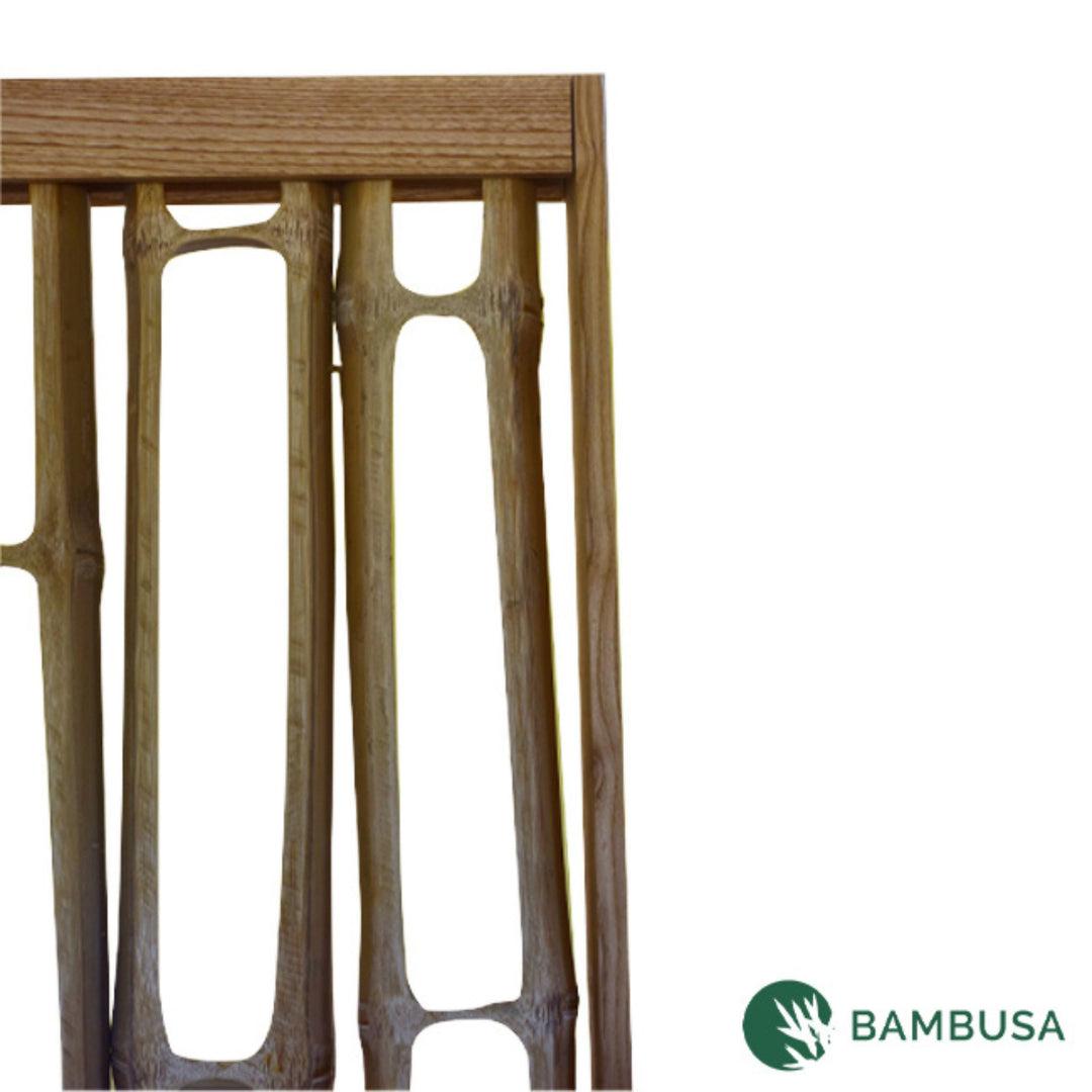 Cloison Otatea 200 × 100 cm — claustra en tranches de bambou et châtaignier