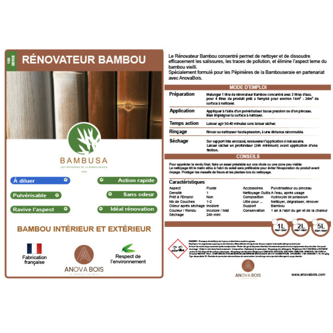 Rénovateur bambou Bambusa — nettoyant et ravivage pour bambou extérieur — accessoire de jardin — photo 5