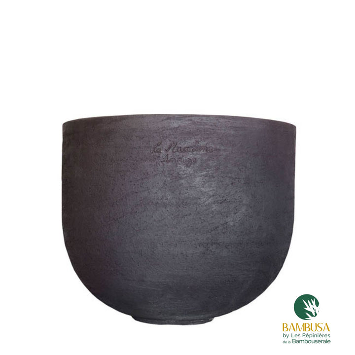 Poterie de la Madeleine — coupe Emma terre noire lisse ingélive, Cévennes — contenant de plantation